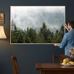 Misty Mountain Forest Wall Art Canvas Print