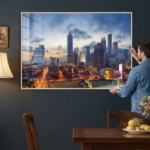 Atlanta Skyline Wall Art Canvas Print, Atlanta Downtown