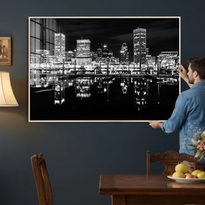 Baltimore Skyline Wall Art Canvas Print, Baltimore Downtown