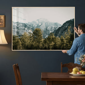 Mountain Forest Wall Art Canvas Print, Alpine Landscape