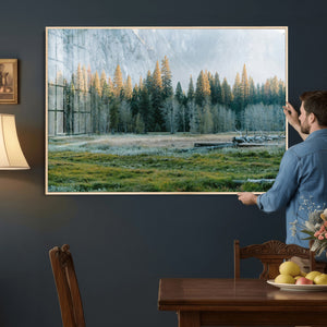 Forest Meadow Wall Art Canvas Print, Pine Tree Landscape