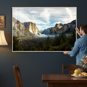 Yosemite Valley Mountain Wall Art Canvas Print, Granite