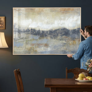 Abstract Neutral Landscape Painting Wall Art