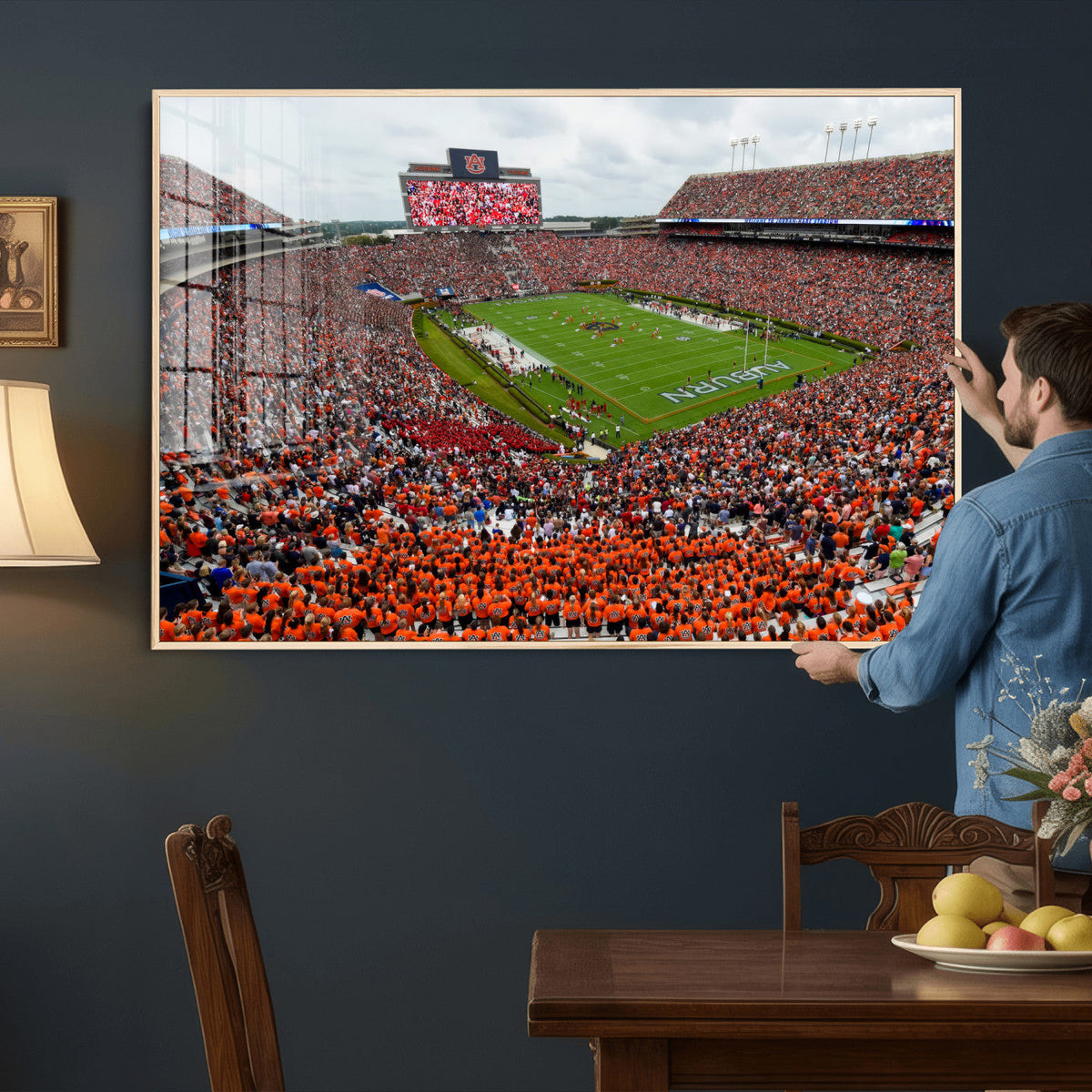 Auburn Stadium Wall Art Canvas Print, Jordan Hare Stadium