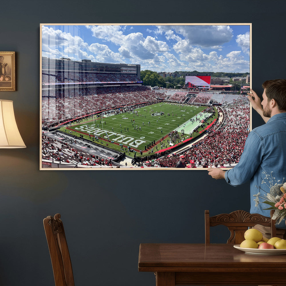 Georgia Bulldogs Stadium Wall Art Canvas Print, Sanford