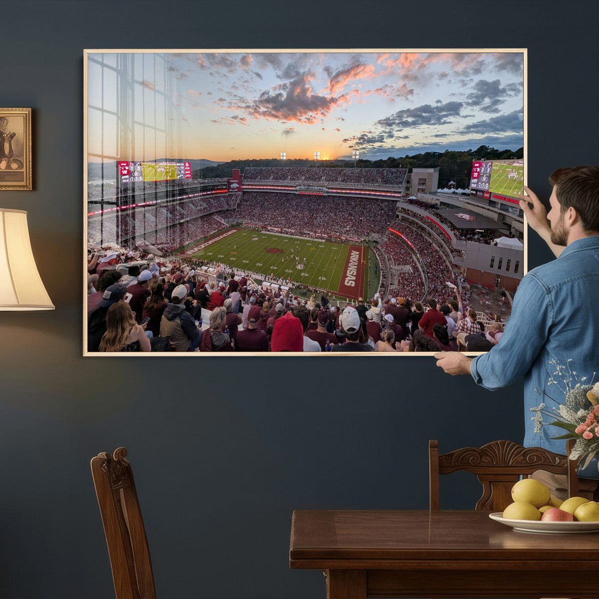 Donald W. Reynolds Razorback Stadium Wall Art Canvas Print –