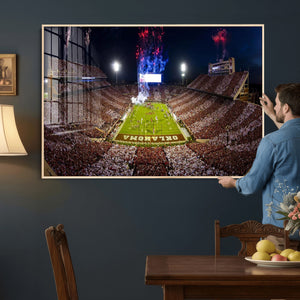 Oklahoma Memorial Stadium Wall Art Canvas Print – Oklahoma
