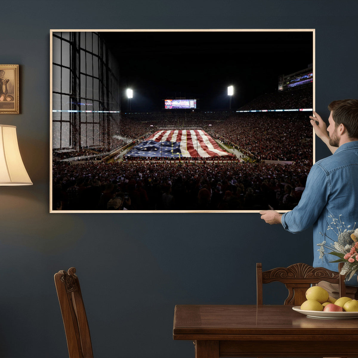 Oklahoma Memorial Stadium Wall Art Canvas Print – Oklahoma