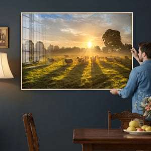 Sheep Wall Art Canvas Print – Rural Farm Animal Artwork