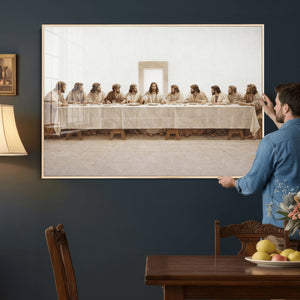 The Last Supper Wall Art Canvas Print, Jesus Christ Biblical