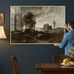 Adolf Dressler Landscape of the Oder River Wall Art Canvas