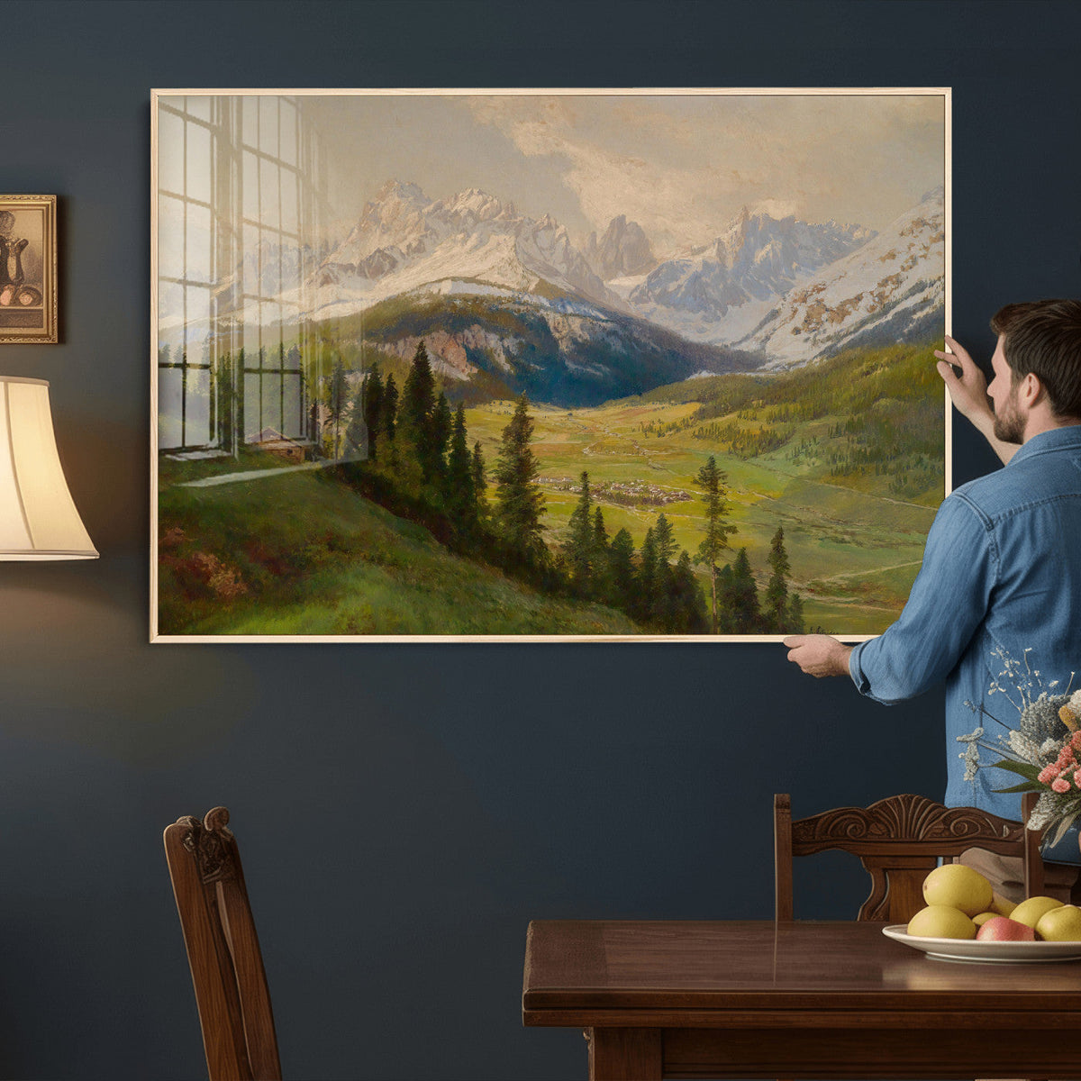 Konrad Petrides View from Mount Helm Canvas — Austrian