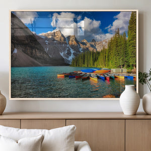 Moraine Lake 3-Panel Wall Art, Majestic Mountain and Lake