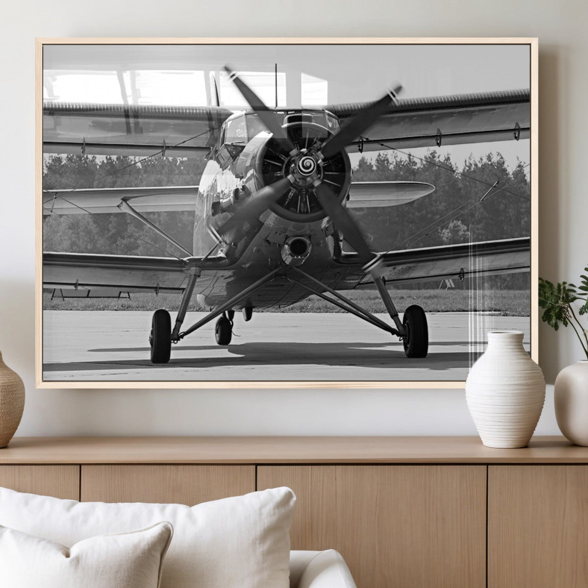 Wall Art Old War Plane Canvas Print