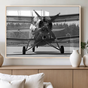 Wall Art Old War Plane Canvas Print