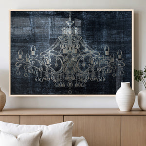 Dark Chandelier Wall Art Canvas Print