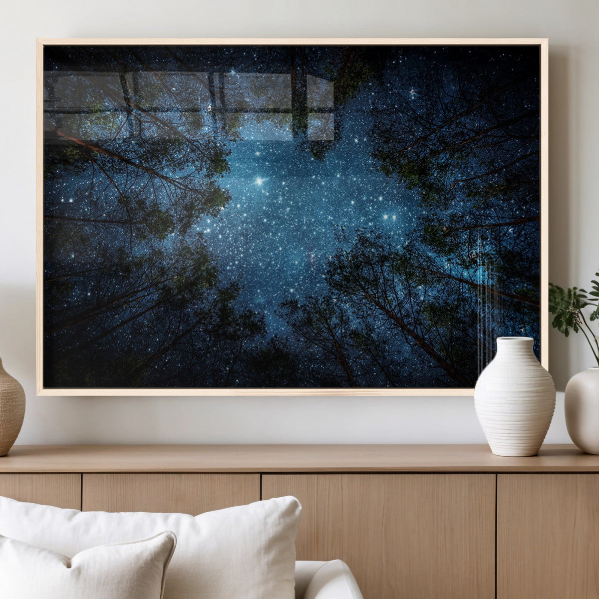 Forest and Stars Wall Art Canvas Print