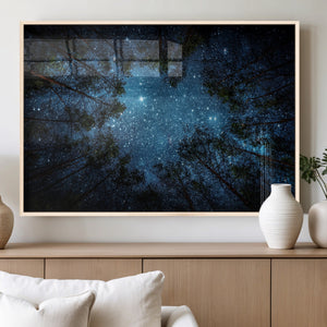 Forest and Stars Wall Art Canvas Print