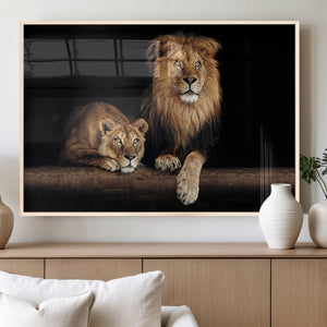 Lion Canvas Wall Art – Majestic Animal Print Artwork for