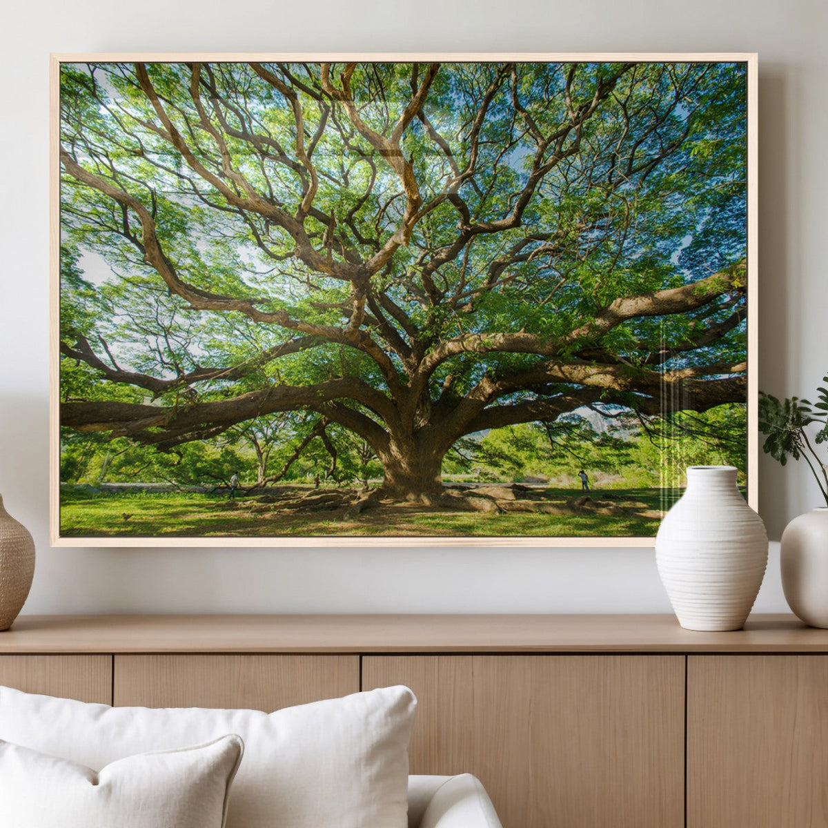Majestic Oak Tree Wall Art – Serene Nature Canvas Print with
