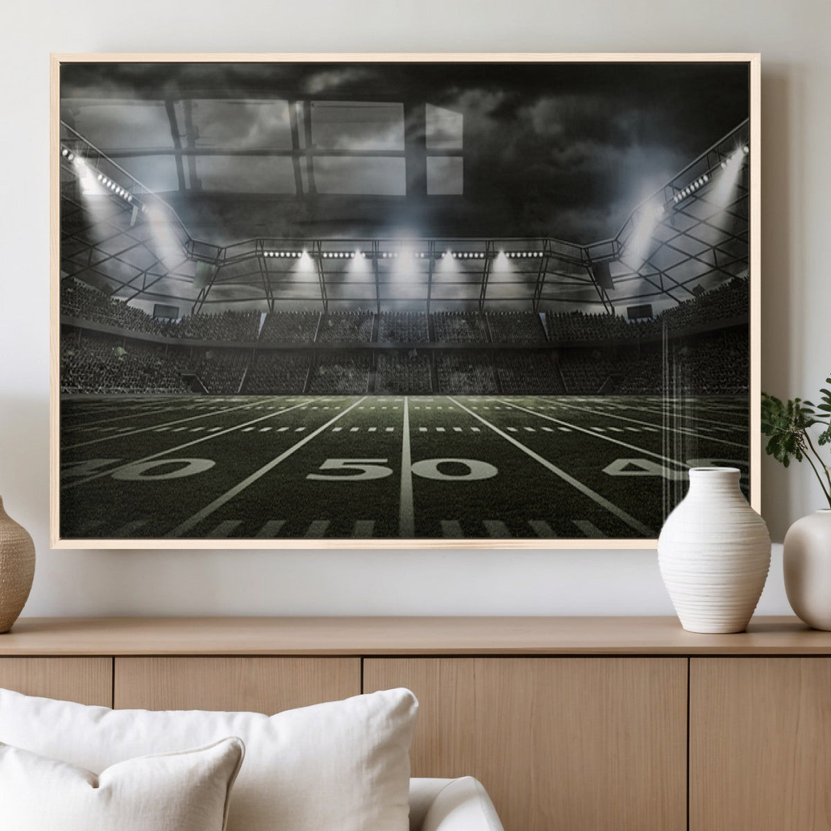 American Football Stadium Wall Art Canvas Print, Stadium