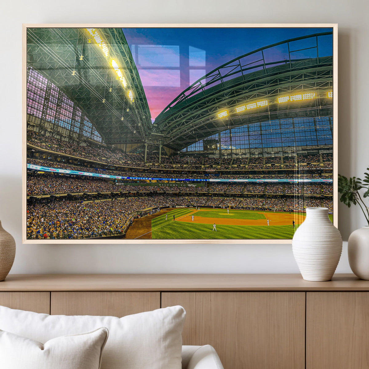 Milwaukee Brewers Baseball Team Print Canvas- American