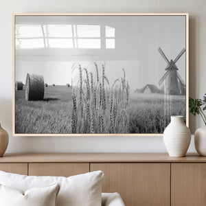 Vintage Farmhouse Black and White Triptych Wall Art – Giclee