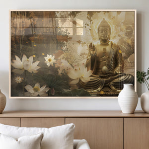 Zen Buddha Wall Art Canvas Print | Peaceful Meditation Decor