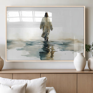 Abstract Jesus Wall Art Canvas Print, Christian Wall Art,