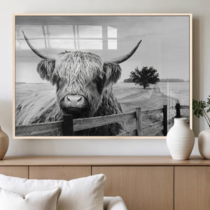Scottish Highland Cow Wall Art | Rustic Farmhouse Décor |