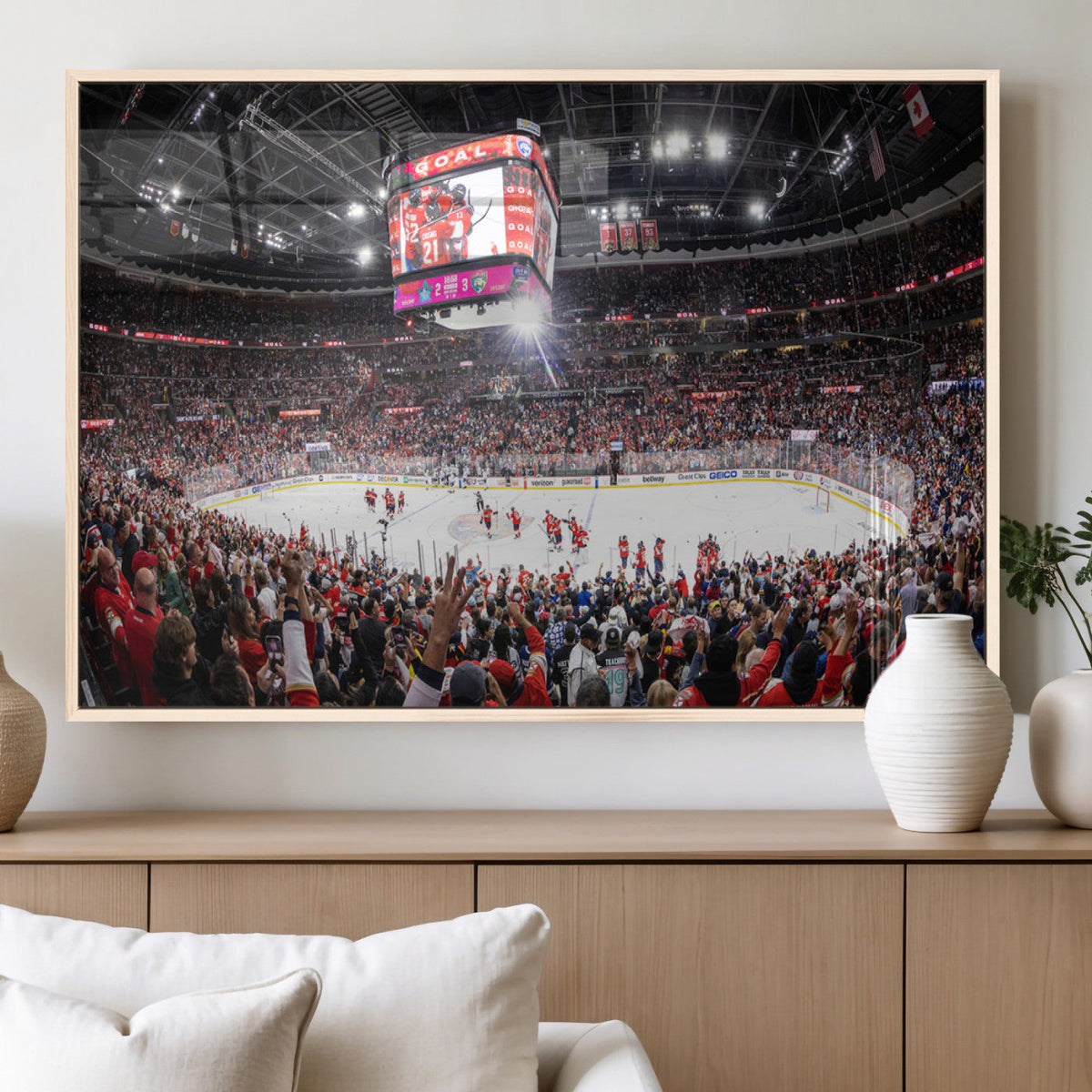 Amerant Bank Arena Wall Art Canvas Print - Basketball Arena