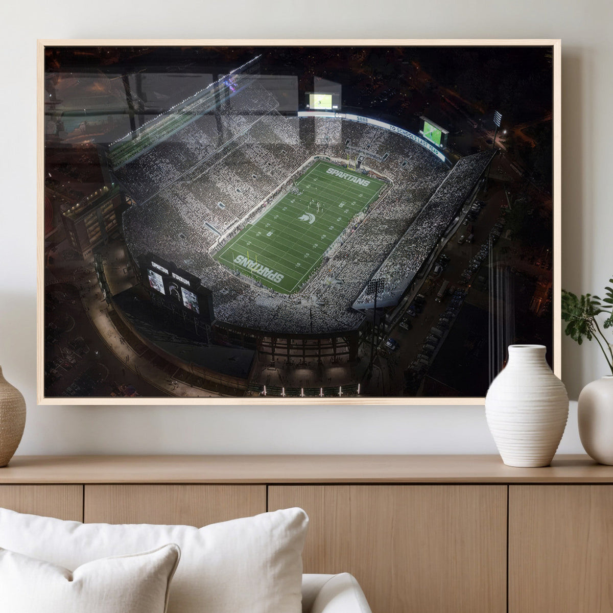 Michigan State Spartans Football Team Print - East Lansing