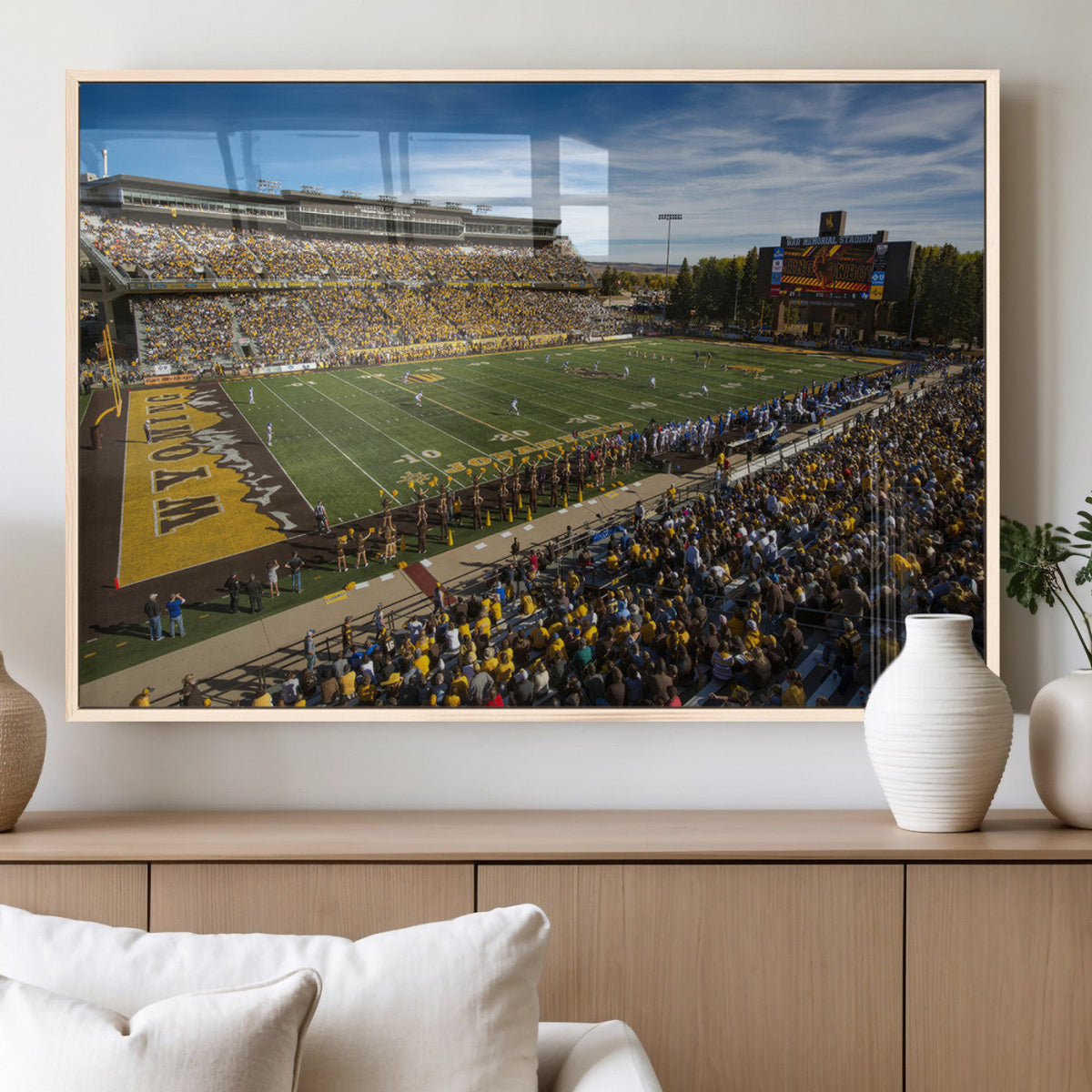 University of Wyoming Cowboys Football Team Print - Laramie