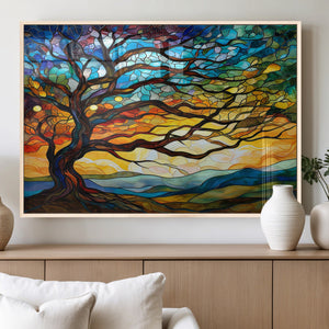Mosaic Tree Wall Art | Ready to Hang Stained Glass Style