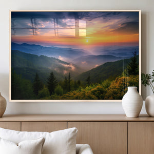 Majestic Mountain Sunrise Print | Landscape Wall Art |