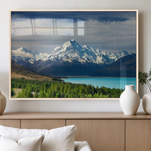 Mount Cook and Lake Pukaki Canvas Wall Art Print – Majestic