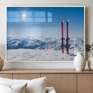 Ski Season Snow Wall Art Canvas Print