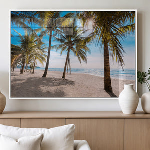 Palm Beach Tropical Island Wall Art Canvas Print