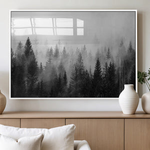 Fogy Forest Canvas Wall Art Print - Mountain Wall Art with