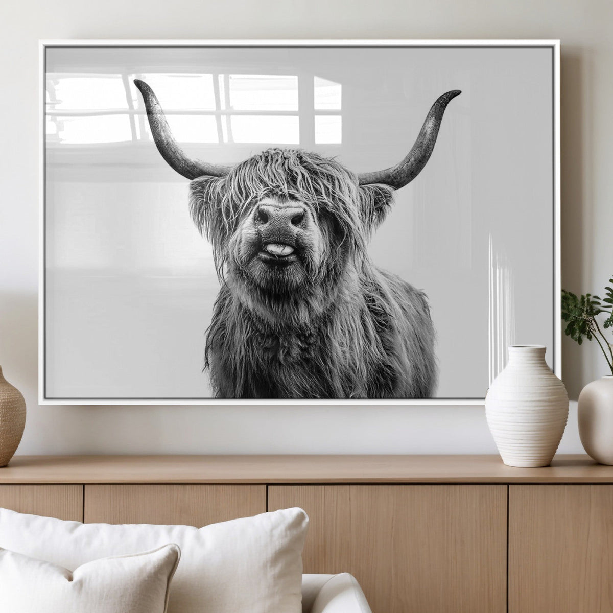 Fanny Scottish Highland Cow Cattle Art Print Farmhouse Wall