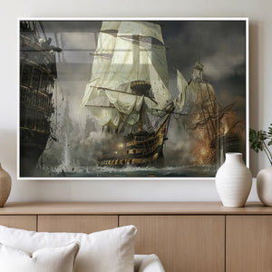 Pirate Ship War Wall Art Canvas Print