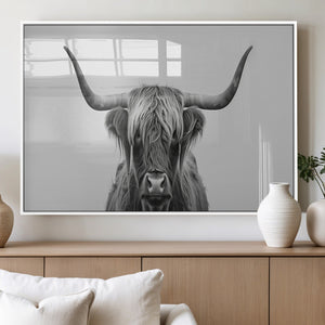Farmhouse Longhorn Wall Art Canvas Print, Longhorn Texas
