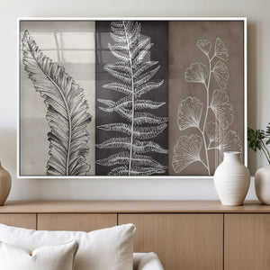 Minimalist Botanical Wall Art Canvas Print, Framed and Ready
