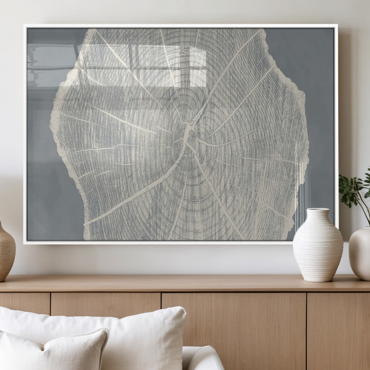 Abstract Tree Ring Wall Art Canvas Print – Nature-Inspired,