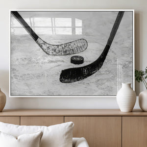 Winter Ice Hockey Sport Canvas Wall Art Print - Hockey Wall