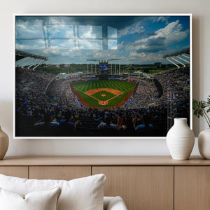 3-Panel Kauffman Stadium Wall Art Print | Large Kansas City