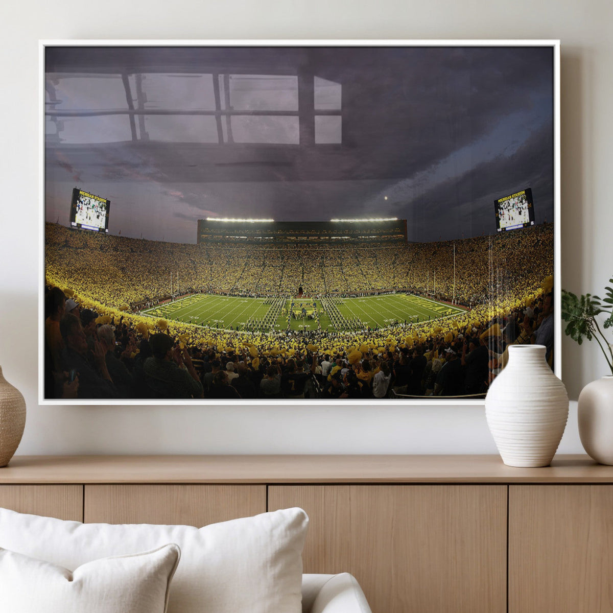 Michigan Wolverines Print - Michigan Stadium Wall Art Canvas
