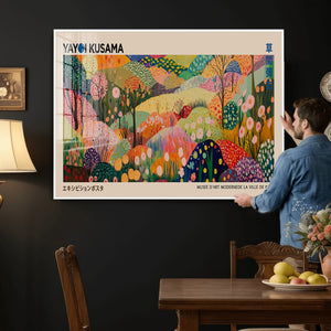 Yayoi Kusama Japanese Art Canvas Print, Abstract Art, Large