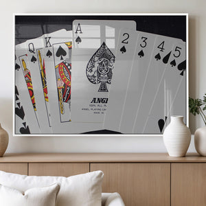 Poker Wall Art - Playing Cards Canvas Wall Art Print - Ace