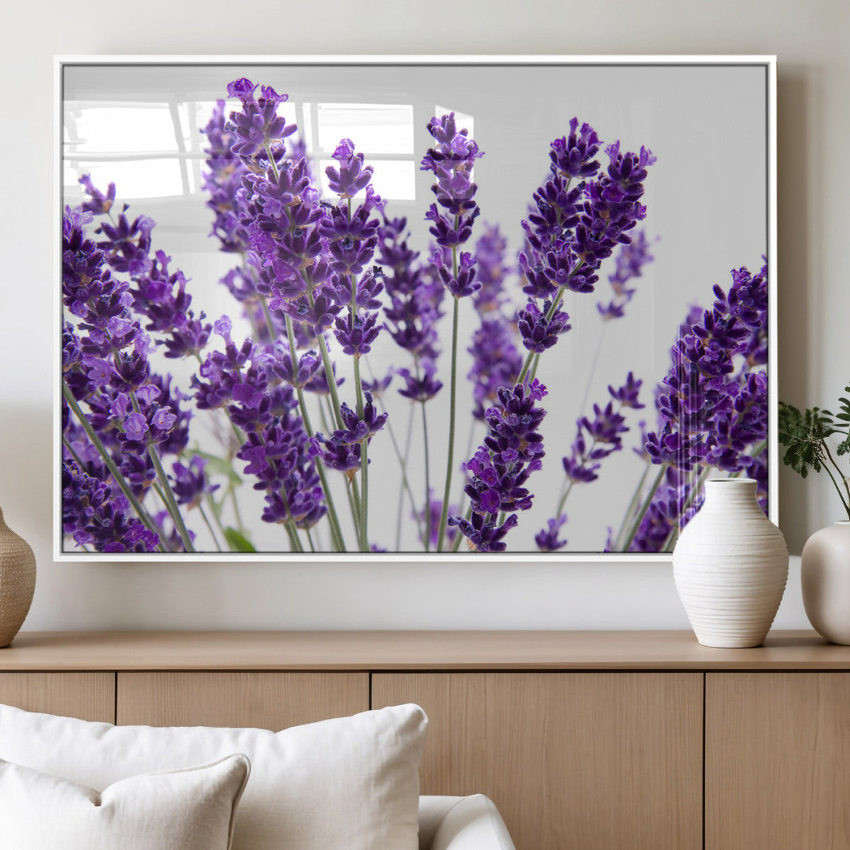 Lavender Flower Wall Art Canvas Print